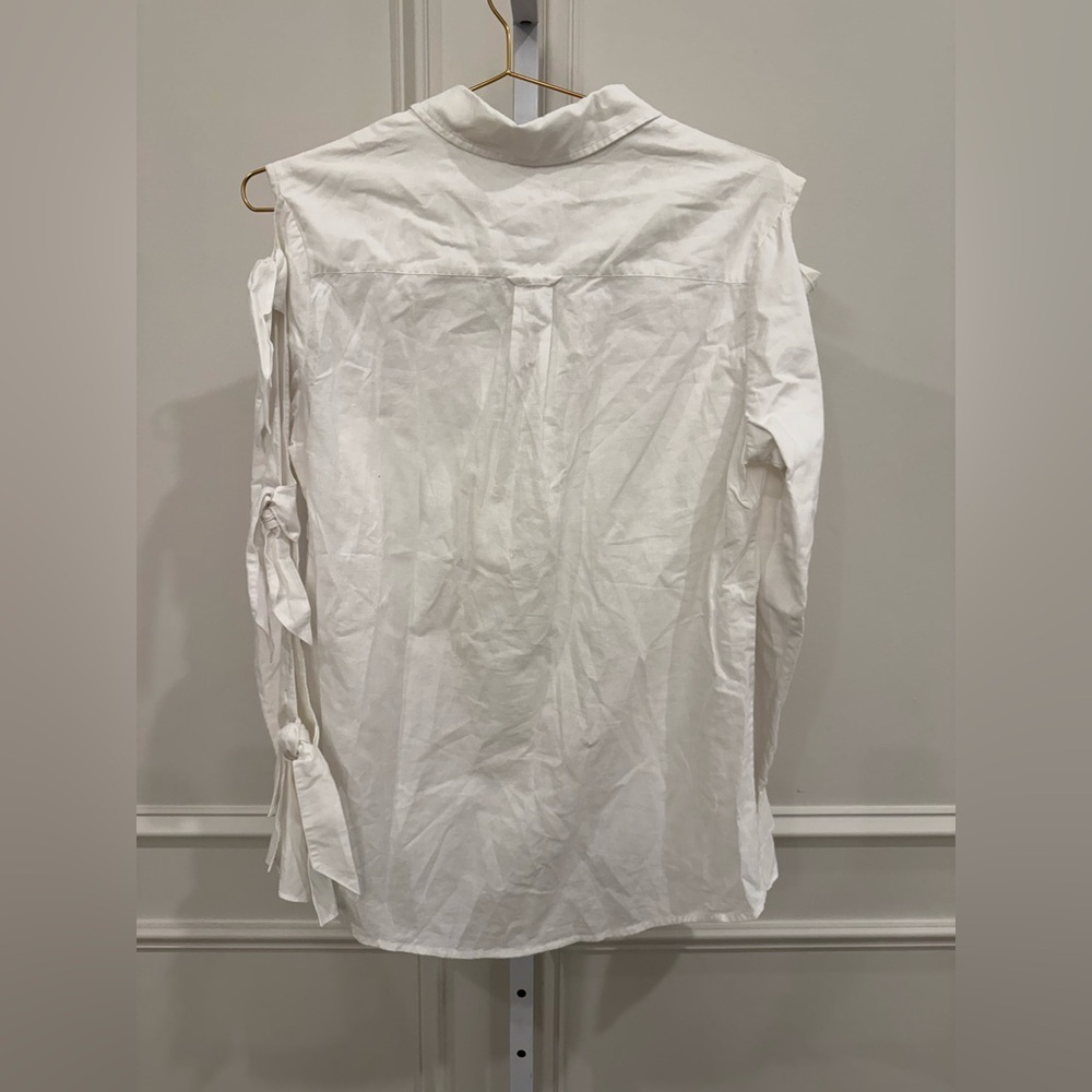 Jonathan Simkhai White Blouse with Tie Details - Picture 9 of 9